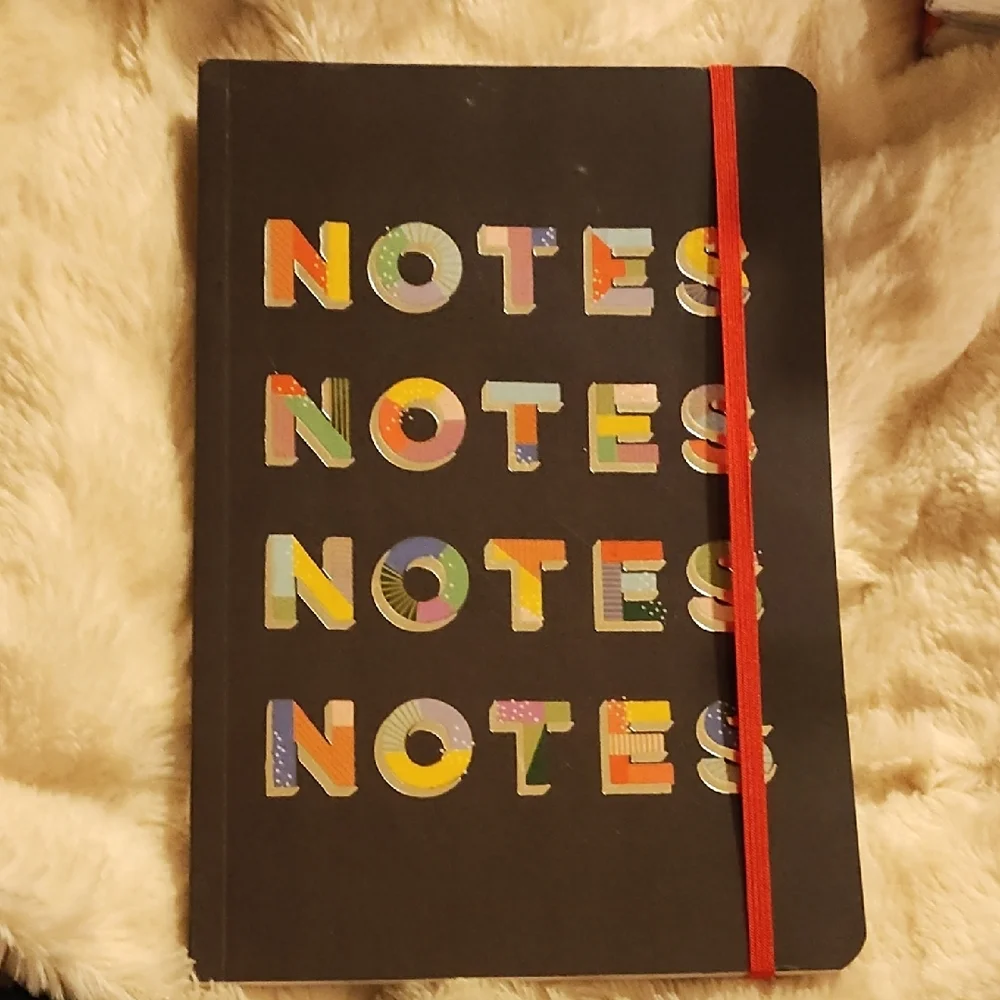 Colorful Notes Journal with Red Elastic Band